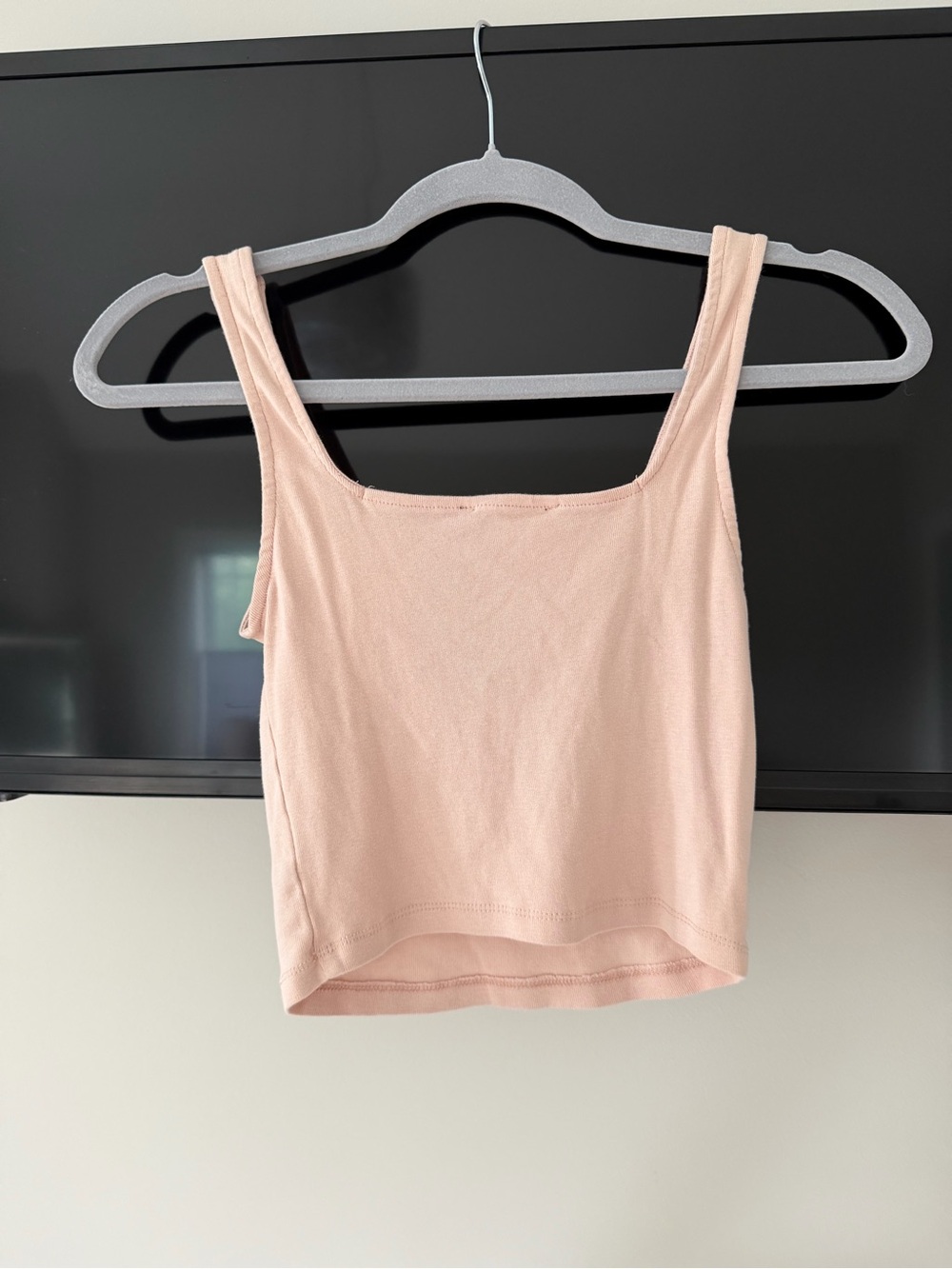Forever 21 Blush Pink Square-Neck Cropped Tank
